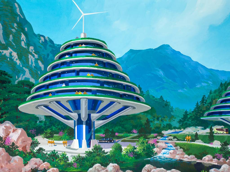 Illustration for article titled How North Korean Architects Imagine the Future of Cities